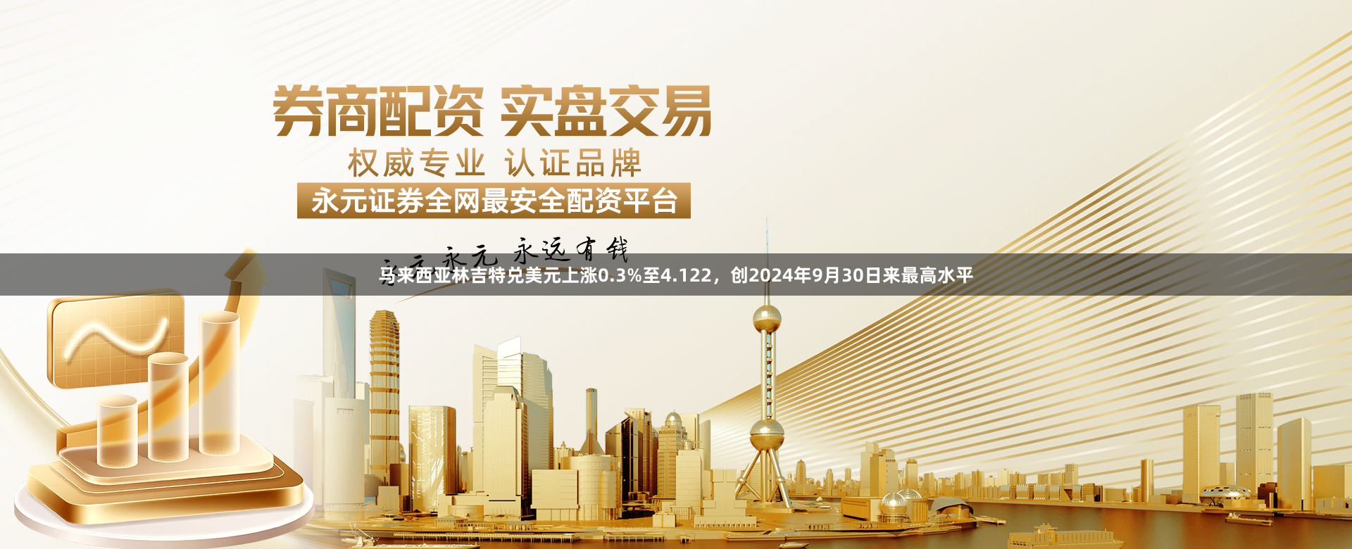 马来西亚林吉特兑美元上涨0.3%至4.122,创2024年9月30日来最高水平